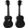 Flight NUS310 BLACKBIRD Soprano Ukulele met African Sapele Body, Zwarte Flight Snaren en Celtic Lasergravure