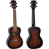 Flight DUC380 Amber Concert Ukulele met Mahogany Body, Bone Topkam en Aquila Nylgut Snaren