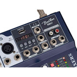 Boston BMX7 7-kanaals Mengpaneel met DSP, USB en 48V Fantoomvoeding, Blauw