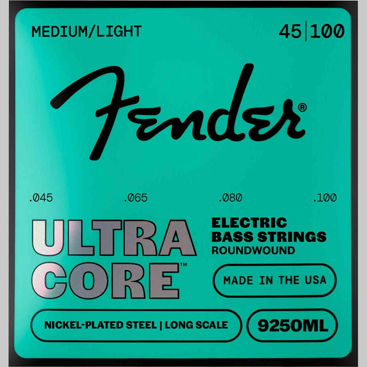 Fender 9250ML UltraCore Bassnaren Nickel Plated Steel Ball End Light Medium 045-100