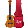 Flight Leia CE Elektrisch-Akoestische Concert Thinline Ukulele met Solid Cedar Top, Acacia Body en Double B1U Pickup