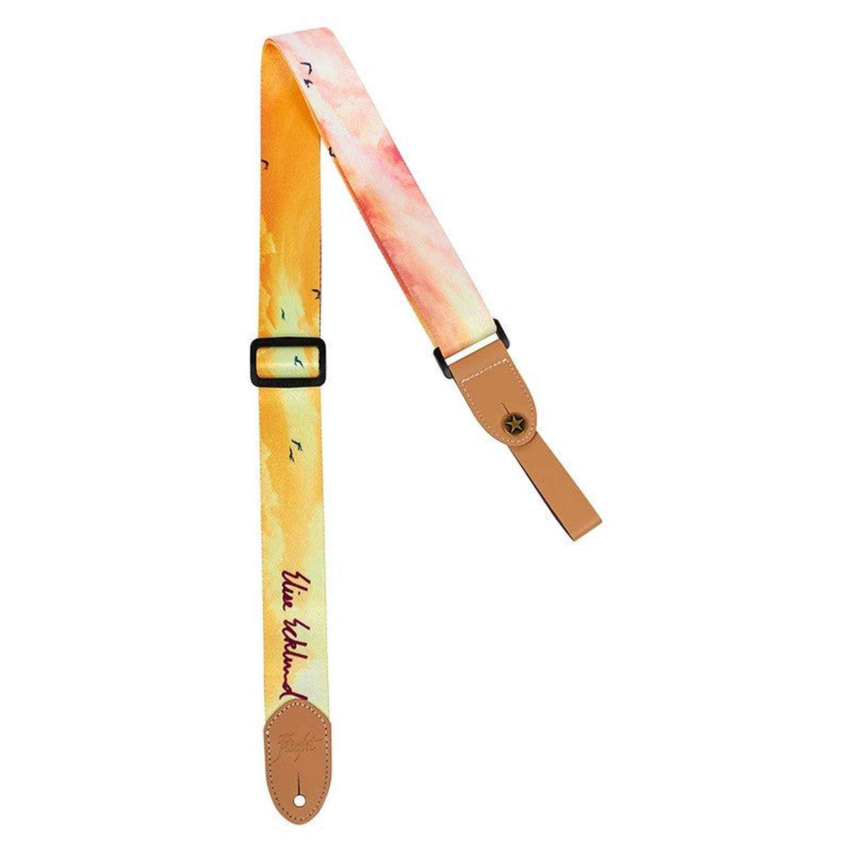 Flight S35 Sunset Elise Ecklund Signature Ukulele Strap met Leren Strap Ends en Verstelbare Lengte