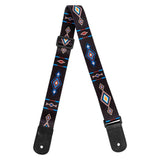Flight S35 Tempo Ukulele Strap Poly/Leer Blauw met Verstelbare Lengte en Leren Strap Ends