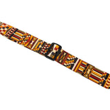 Flight S35 Marigold Ukulele Strap Poly/Leer met Verstelbare Lengte en Leren Strap Ends