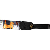 Flight S35 Cats Ukulele Strap Poly/Leer met Katten Design en Verstelbare Lengte