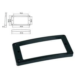 Boston HPR-08-TBK pickup ring, humbucker, plastic, black, height: 7,7x 9,3mm, high, slanted