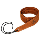 Flight S43 Camel Suède Ukulele Strap EU Handgemaakt met Headstock Tie