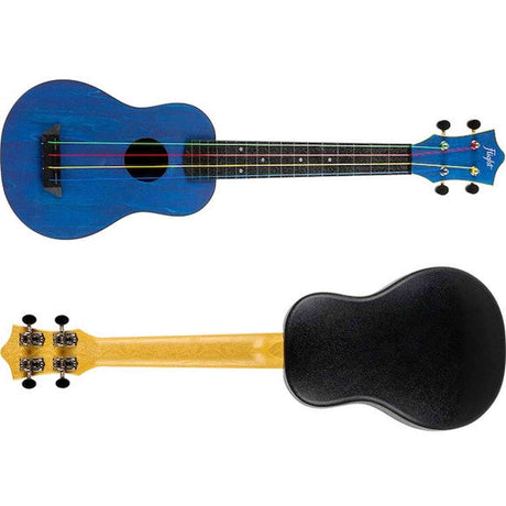 Flight TUSL-KIDZ Soprano Longneck Ukulele Blauw met Linden Top, ABS Body en Aquila Kids Snaren