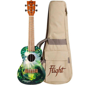 Flight AUC-33 Jungle Concert Ukulele met Spruce Top, Sapele Body en Aquila Nylgut Snaren
