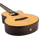 Flight Aurora Baritone EQ-A Elektrisch-Akoestische Baritone Ukulele met Solid Spruce Top, Rosewood Body en C1U Pickup
