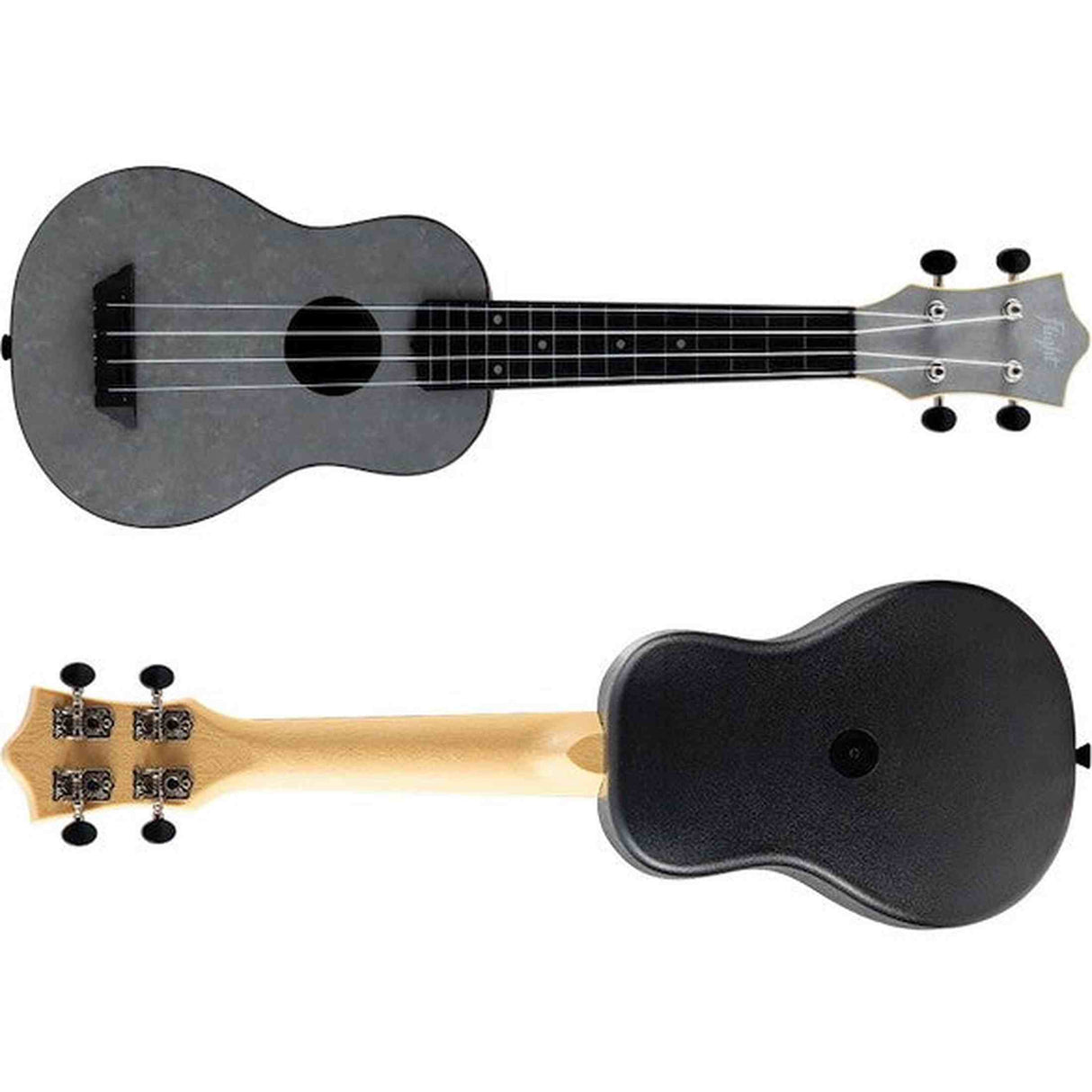 Flight TUS-65 SILVER Soprano Ukulele met Linden Top, ABS Body en Silver Afwerking
