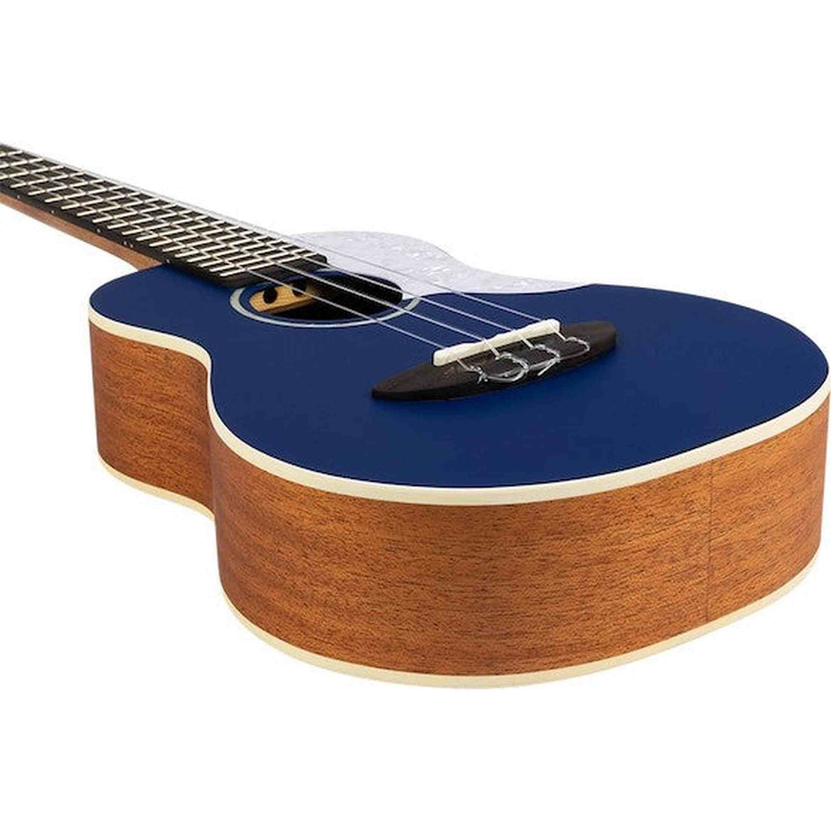 Flight Iris Concert DB Ukulele met Solid Spruce Top, Mahogany Body en Blauwe Afwerking