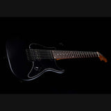 JET JS-407 MBK R 7-snarige S-style Elektrische Gitaar HH Vaste Brug Rosewood Toets Mat Zwart