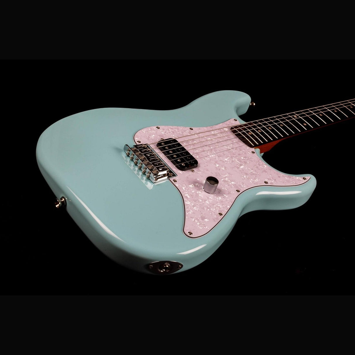 JET JS-400 HT BL S-style Elektrische Gitaar Humbucker Hardtail Rosewood Toets Blauw