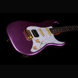 JET JS-480 VI G S-style Elektrische Gitaar HSS Alnico V Tremolo Rosewood Toets Violet met Gouden Hardware