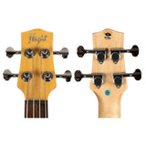 Flight Mini Bass Lite BL Elektrische Mini Bas Ukulele Blauw met Poplar Body en Alnico 5 Pickup
