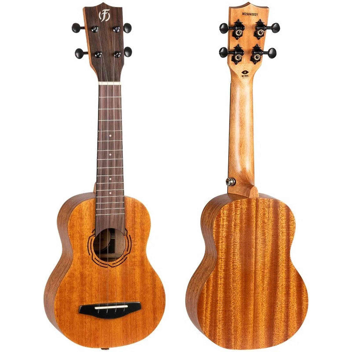 Flight NUS500 Soprano Ukulele met Solid Mahogany Top, Rosewood Toets en D’Addario EJ87 Snaren