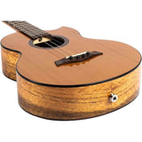Flight Lily Baritone EQ-A Elektrisch-Akoestische Baritone Ukulele met Solid Cedar Top, Mango Body en Stalen Snaren