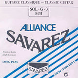 Savarez 543-J G-3 snaar, clear KF composite fiber, from 540-J set, hard tension