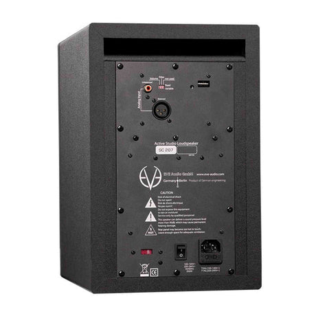 EVE Audio SC207 All Black actieve 2-weg studiomonitor 6,5 inch 150W 44Hz-21kHz 106 dB met DSP SMART-knob