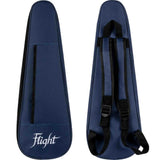 Flight Iris Tinta Tenor TDB Ukulele met All Solid Mahogany Body, Rosewood Toets en Fluorocarbon Snaren, Transparent Blue