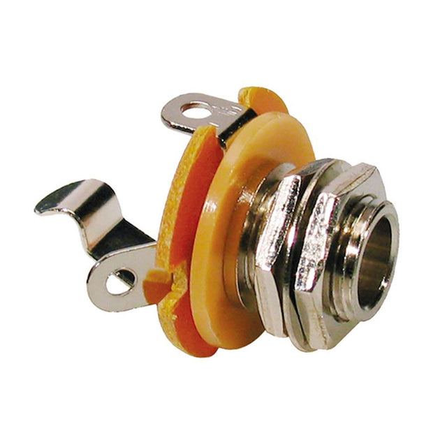 Boston SJ-1 chassis connector jack, 6,3mm, 2-pole, chrome, M9, made in Japan