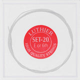 Luthier LE-26 E-6 snaar, silverplated nylon L-20 series, medium tension