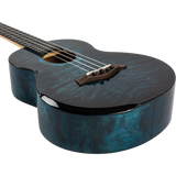 Flight A10QM A10 Volmassief Tenor Ukulele - Gequilte Esdoorn Blauw