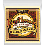 Ernie Ball 2047 Earthwood Akoestische Gitaar Snaren Extra Soft Silk & Steel 010–050