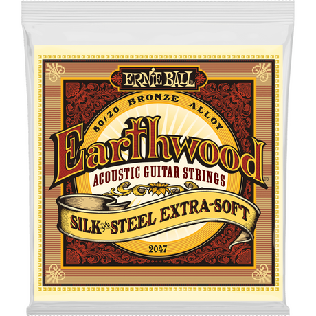 Ernie Ball 2047 Earthwood Akoestische Gitaar Snaren Extra Soft Silk & Steel 010–050