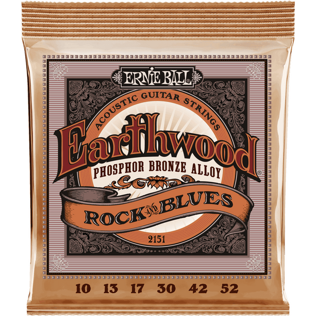 Ernie Ball 2151 Earthwood Fosforbrons Akoestische Gitaarsnaren Rock & Blues 10–52