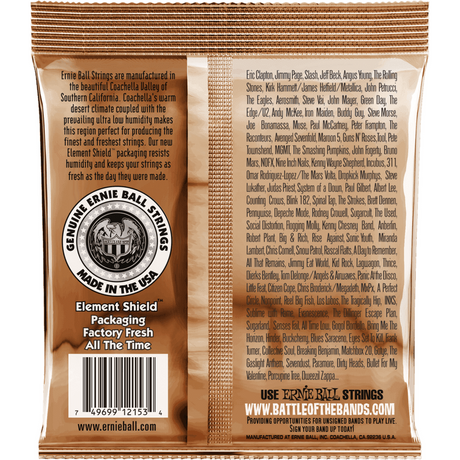 Ernie Ball 2153 Earthwood Fosforbrons Akoestische Gitaarsnaren 12-Snarig Light 9–46