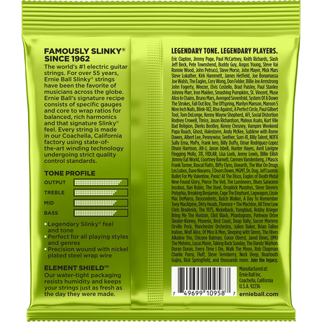 Ernie Ball 2629 Regular Slinky elektrische gitaarsnaren 8-snarig 010-074