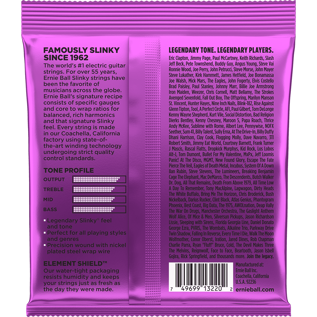 Ernie Ball 3220 Power Slinky elektrische gitaarsnaren 3-pack 011-048
