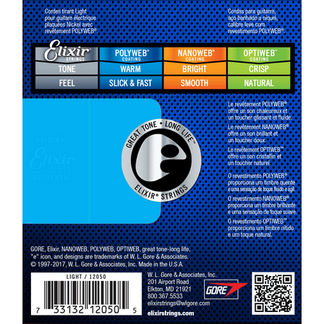 Elixir 12050 Polyweb elektrische gitaarsnaren Light 010-046