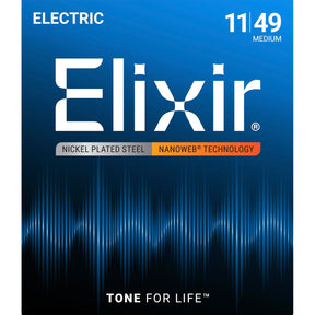 Elixir 12102 Nanoweb elektrische gitaarsnaren Medium 011-049