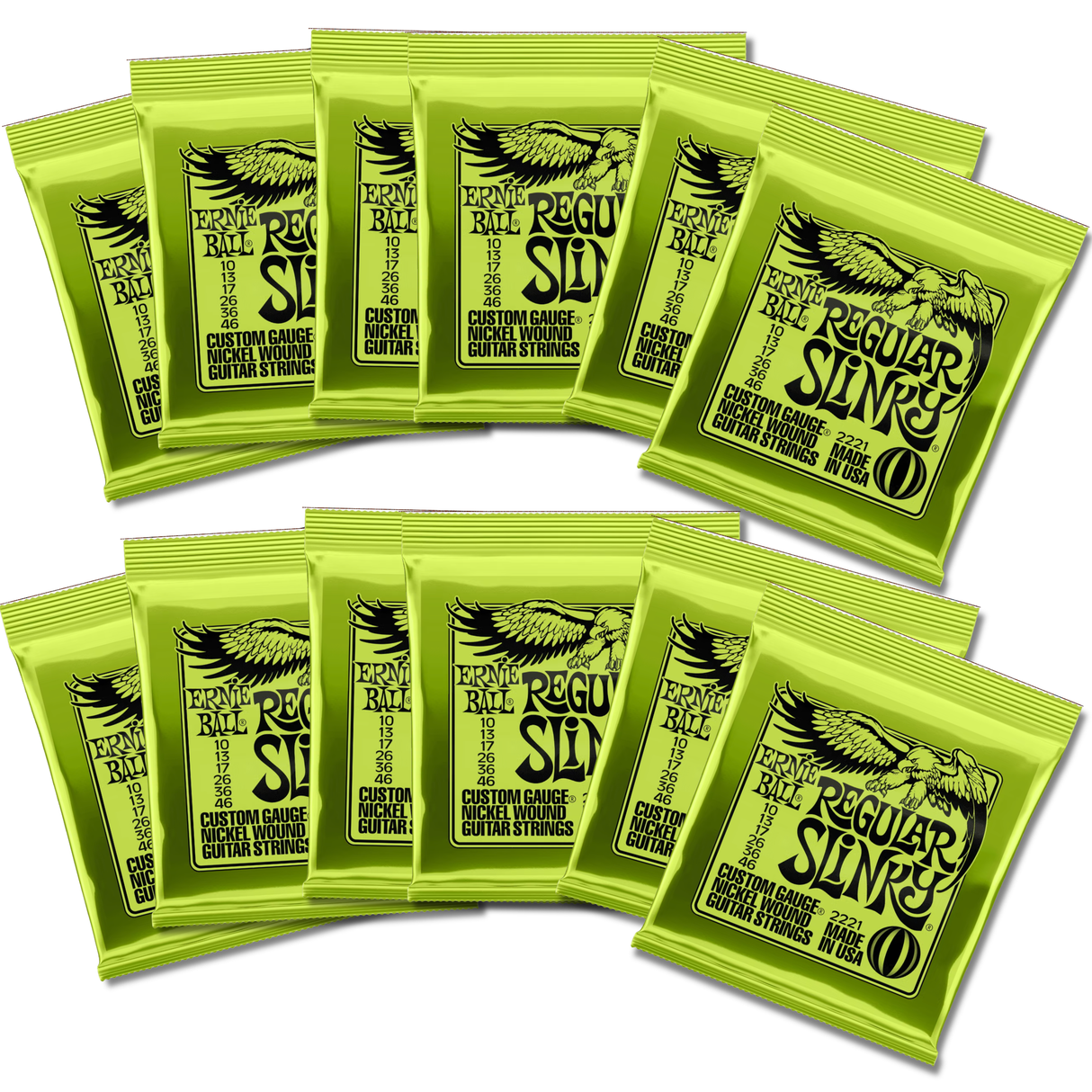 Ernie Ball 2221 Regular Slinky Bulk Set 12 Sets Elektrische Gitaarsnaren (010-046)
