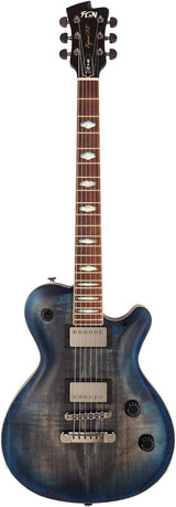 FGN Expert Flame elektrische gitaar Blue Planet Burst, Exotic Maple Top, 22 frets, met koffer