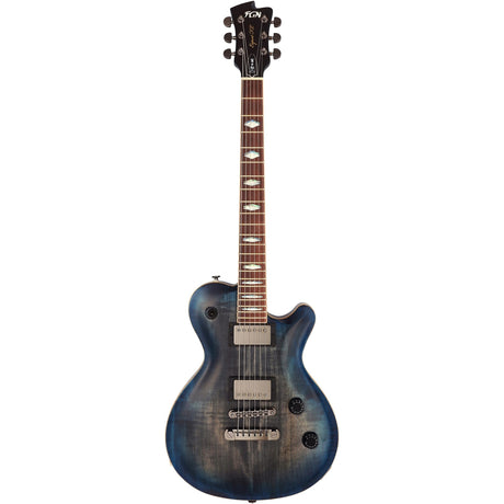 FGN Expert Flame elektrische gitaar Blue Planet Burst, Exotic Maple Top, 22 frets, met koffer