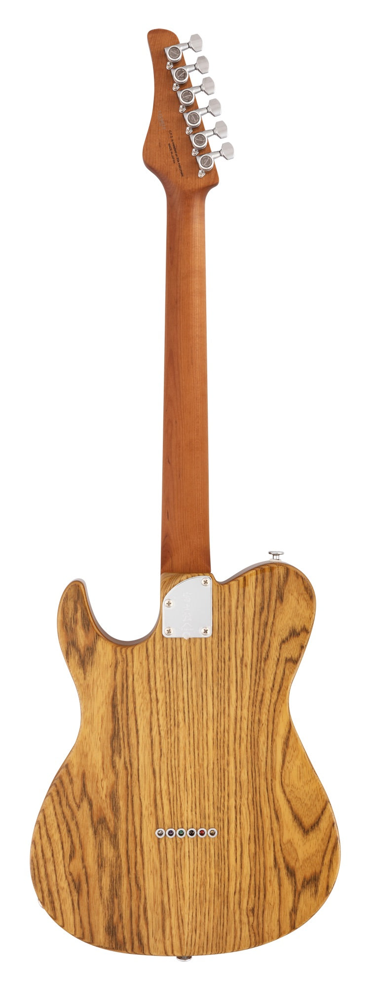 FGN Expert Iliad elektrische gitaar Vintage Natural, Thinline Body, 22 RVS frets, met koffer