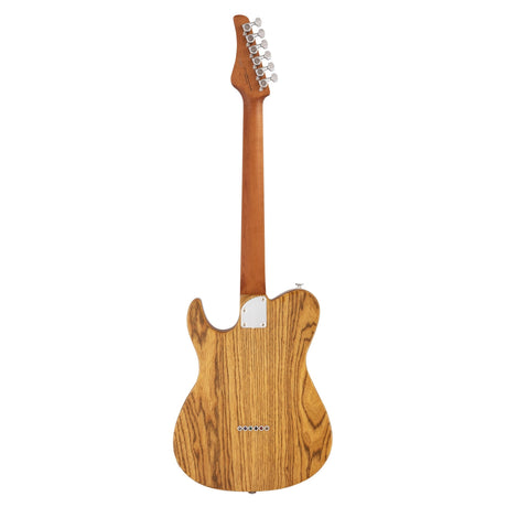 FGN Expert Iliad elektrische gitaar Vintage Natural, Thinline Body, 22 RVS frets, met koffer