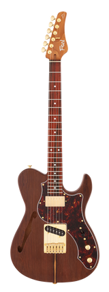 FGN Expert Iliad elektrische gitaar Natural Flat, Madagascar Rosewood Top, 22 RVS frets, met koffer