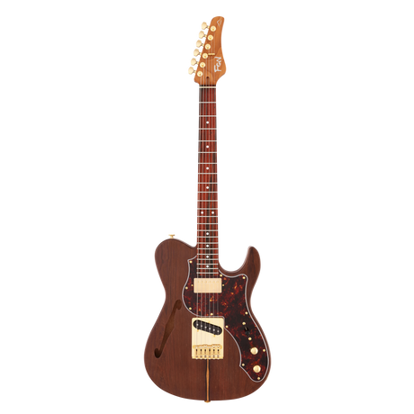 FGN Expert Iliad elektrische gitaar Natural Flat, Madagascar Rosewood Top, 22 RVS frets, met koffer