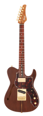 FGN Expert Iliad elektrische gitaar Natural Flat, Madagascar Rosewood Top, 22 RVS frets, met koffer