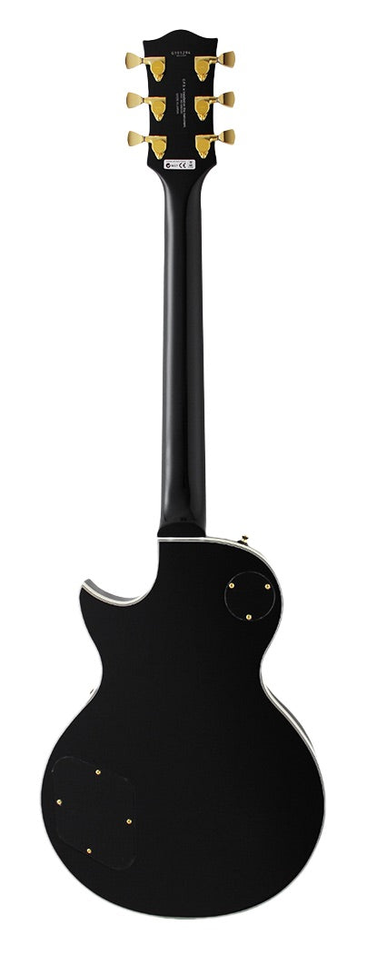 FGN Neo Classic LC10 elektrische gitaar Black, Alnico 5 humbuckers, gouden hardware, met gigbag
