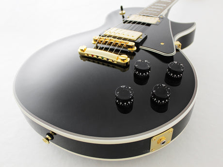 FGN Neo Classic LC10 elektrische gitaar Black, Alnico 5 humbuckers, gouden hardware, met gigbag