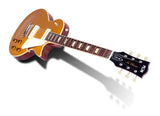 FGN Neo Classic LS11 elektrische gitaar Antique Gold, P90 pickups, 22 frets, met gigbag