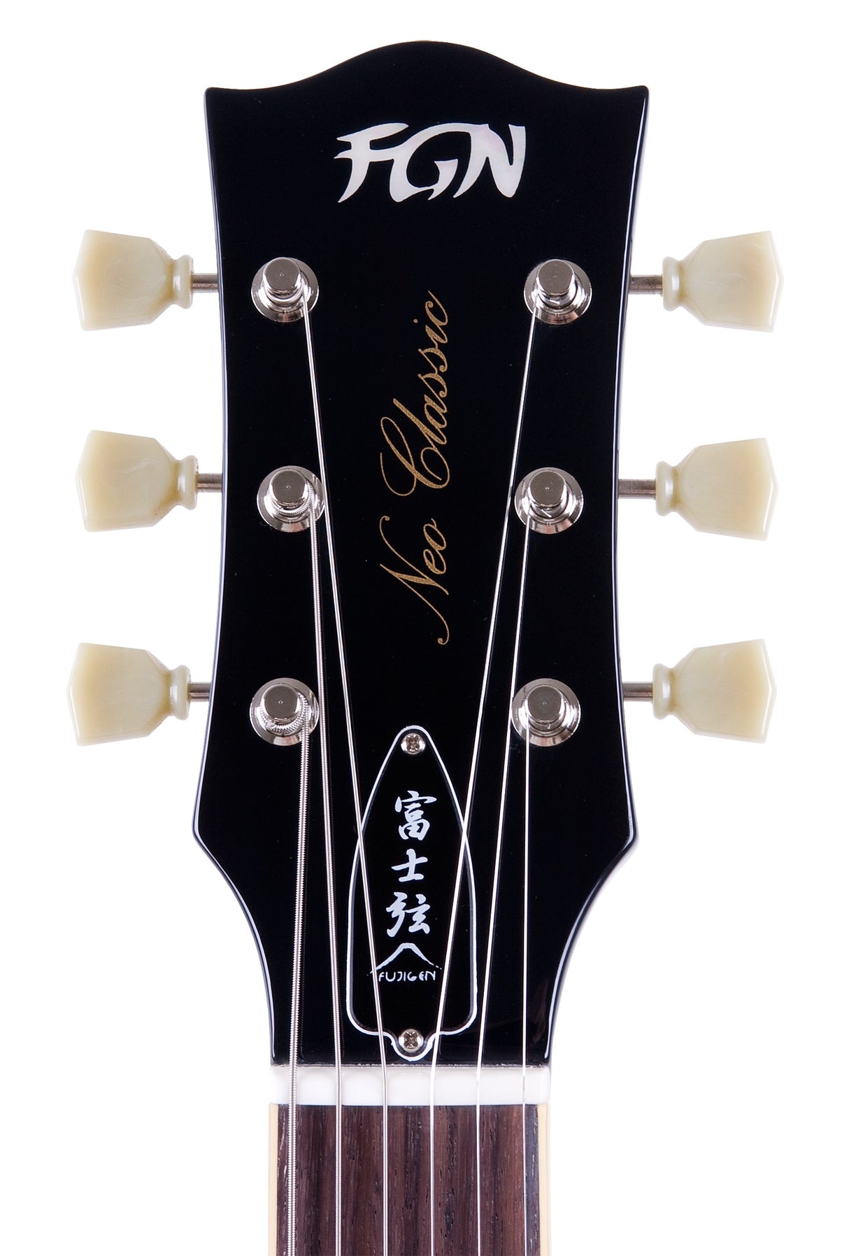 FGN Neo Classic LS11 elektrische gitaar Antique Gold, P90 pickups, 22 frets, met gigbag