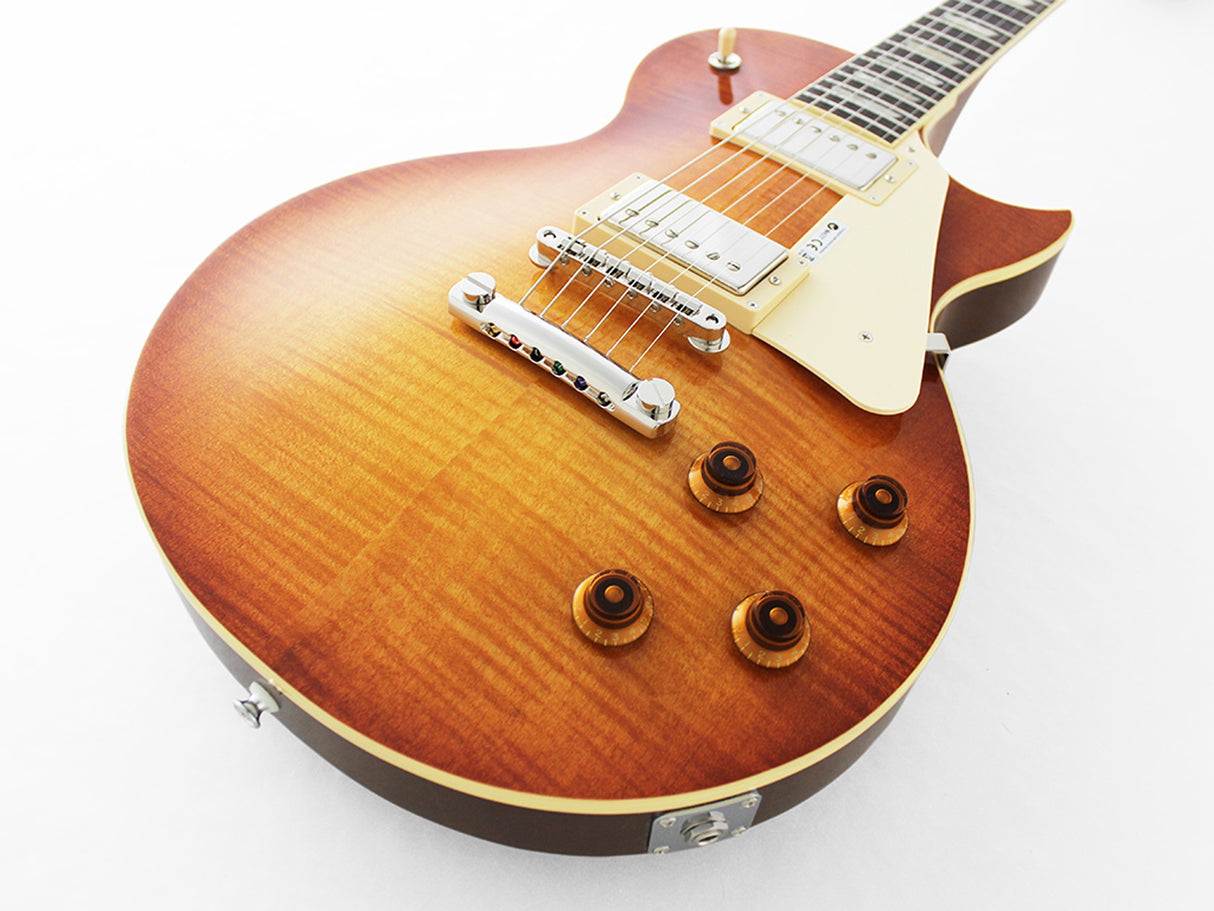 FGN Neo Classic LS30 elektrische gitaar Vintage Violin, AAA Flamed Maple Top, Seymour Duncan SH 18, met gigbag