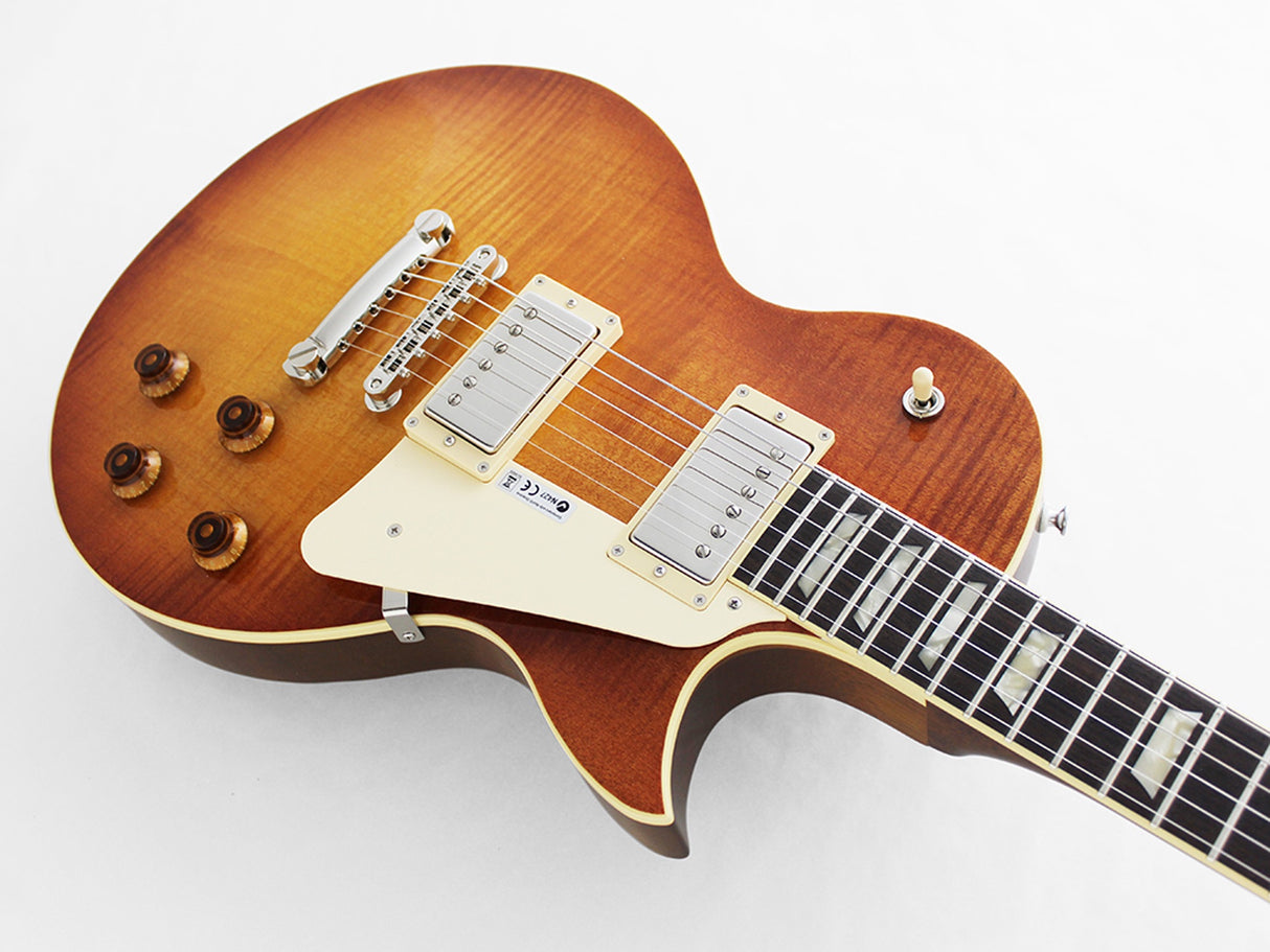 FGN Neo Classic LS30 elektrische gitaar Vintage Violin, AAA Flamed Maple Top, Seymour Duncan SH 18, met gigbag